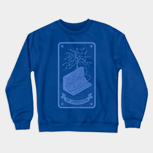 Modular Synthesizer Tarot Card Crewneck Sweatshirt by Mewzeek_T